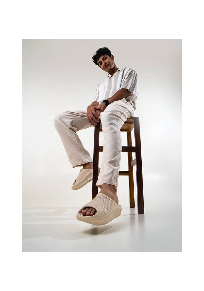 Bacca Bucci Beige Floats—Ultra Lightweight EVA Slides for Men | Best Price UAE